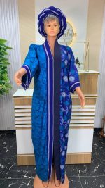 Ready to Wear Ankara Gown-blue