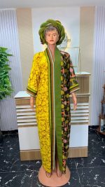 Ready to wear ankara gown-yellow